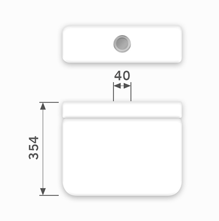 Linha Izy - 40 x 354 mm (Acionamento Superior)